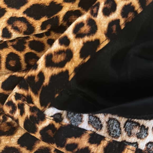 Leopard print midi skirt fully lined - Picture 4 of 4